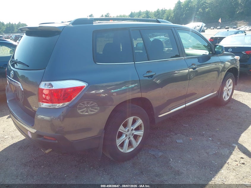 Vin: 5tdbk3eh8ds185811, lot: 46327548, toyota highlander se v6 20134