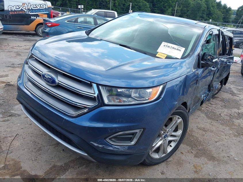 Vin: 2fmpk4k9xjbc05753, lot: 46327587, ford edge titanium 20182