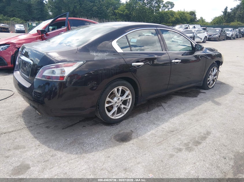 Vin: 1n4aa5ap1dc811360, lot: 46327637, nissan maxima 3.5 s 20134
