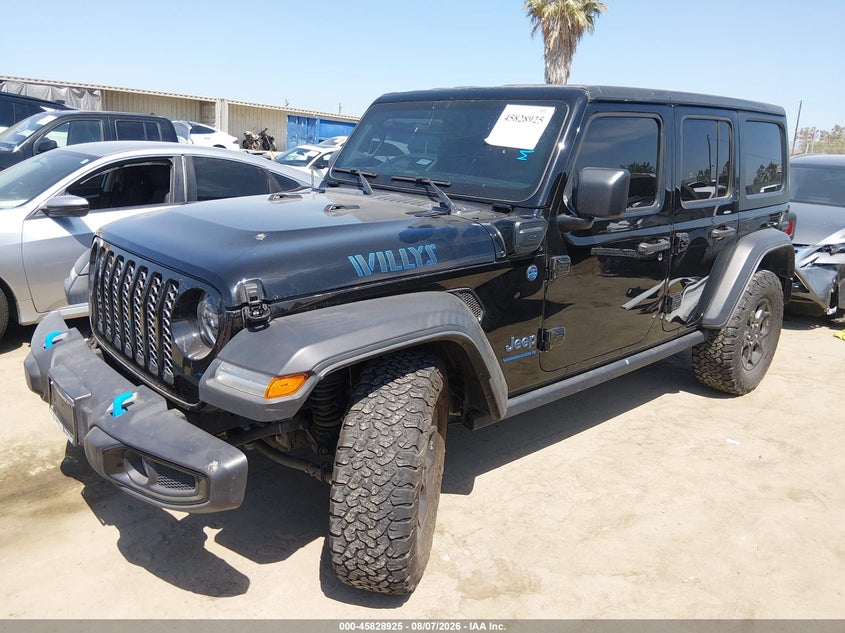 Vin: 1c4jjxn63pw651282, lot: 46327826, jeep wrangler 4xe 4x4 20232