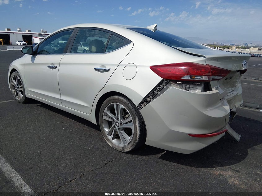 Vin: kmhd84lfxhu063270, lot: 46327862, hyundai elantra limited 20173