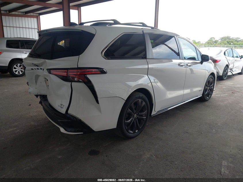 Vin: 5tdxrkec4ms007765, lot: 46327983, toyota sienna xse 20214