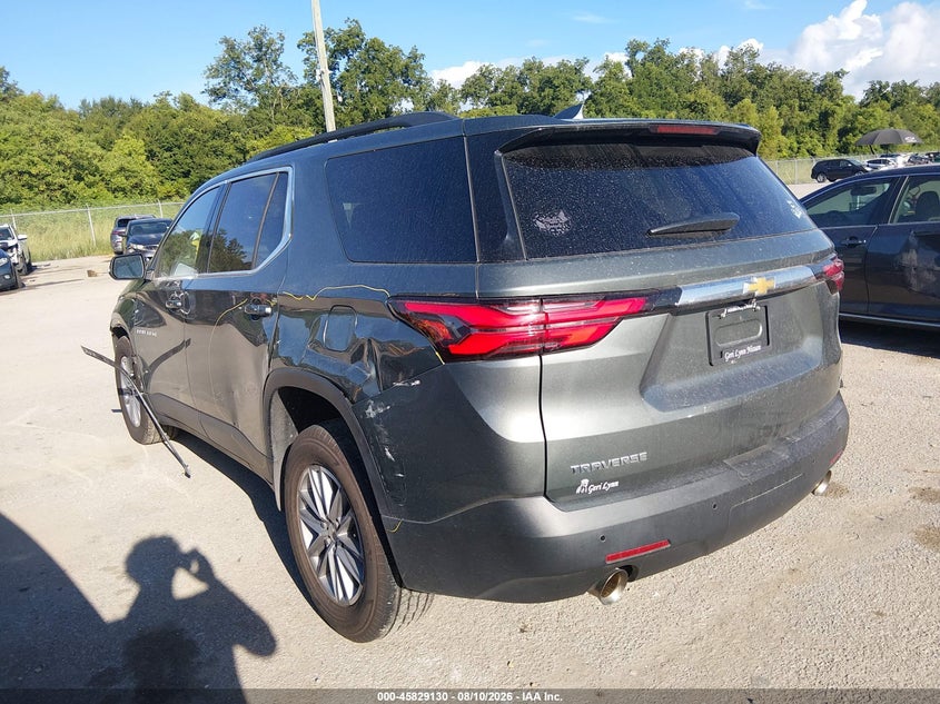 Vin: 1gnergkw7nj108808, lot: 46328031, chevrolet traverse fwd lt cloth 20223