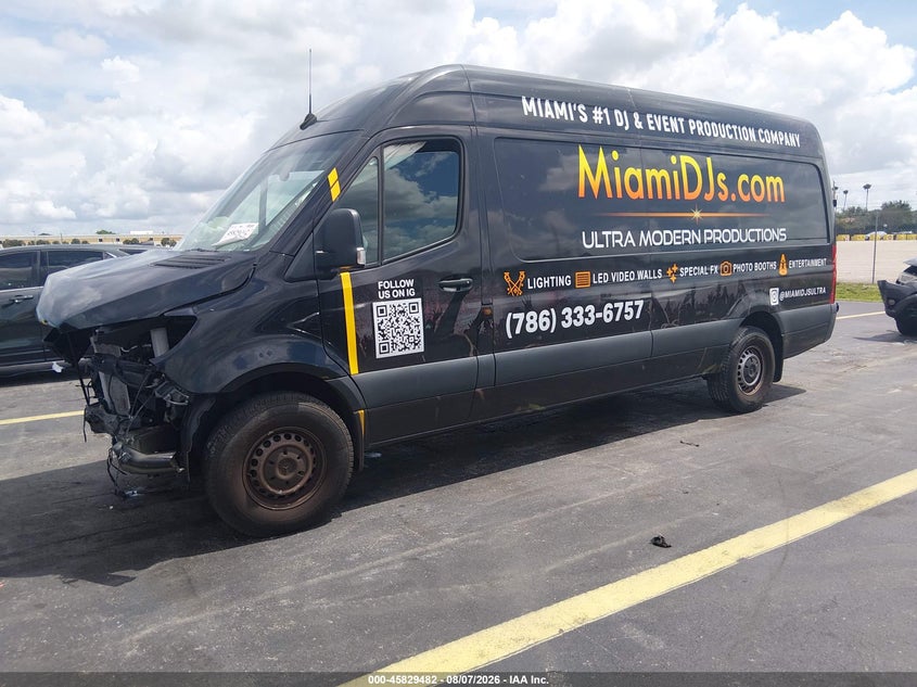 Vin: w1y4kchyxpt133179, lot: 46328383, mercedes-benz sprinter 2500 high roof 4-cyl diesel 20232