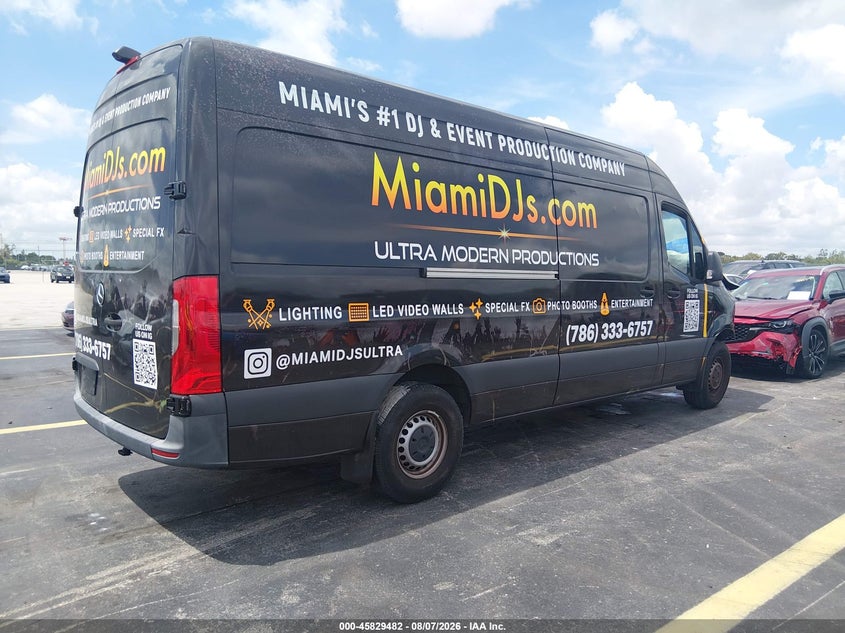 Vin: w1y4kchyxpt133179, lot: 46328383, mercedes-benz sprinter 2500 high roof 4-cyl diesel 20234