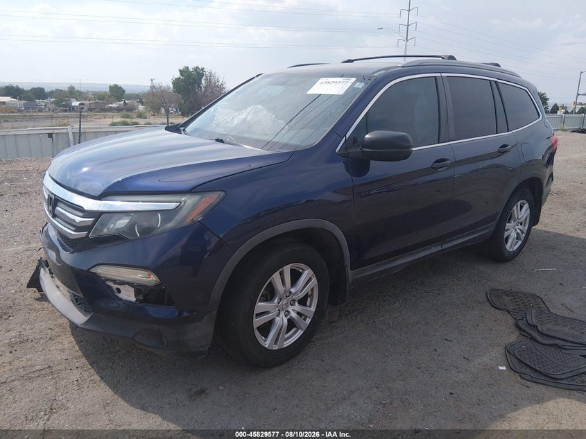 Vin: 5fnyf5h18gb018088, lot: 46328478, honda pilot lx 20162