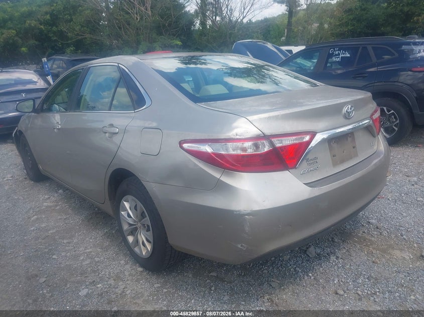 Vin: 4t1bf1fk8gu150331, lot: 46328758, toyota camry le 20163