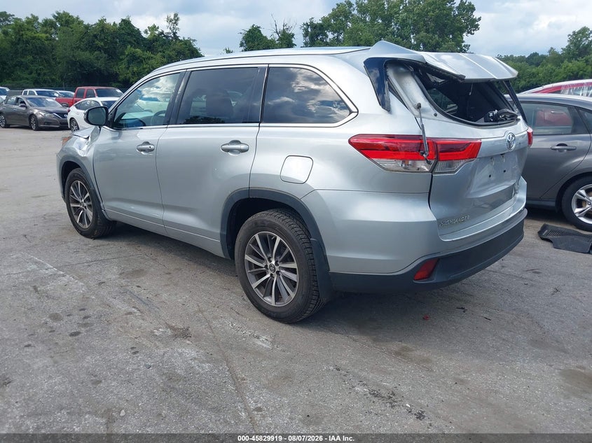 Vin: 5tdjzrfh5js818060, lot: 46328820, toyota highlander xle 20183