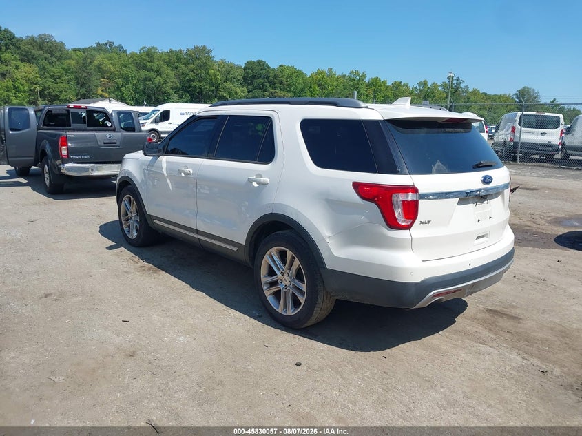 Vin: 1fm5k8d89ggc19289, lot: 46328958, ford explorer xlt 20163