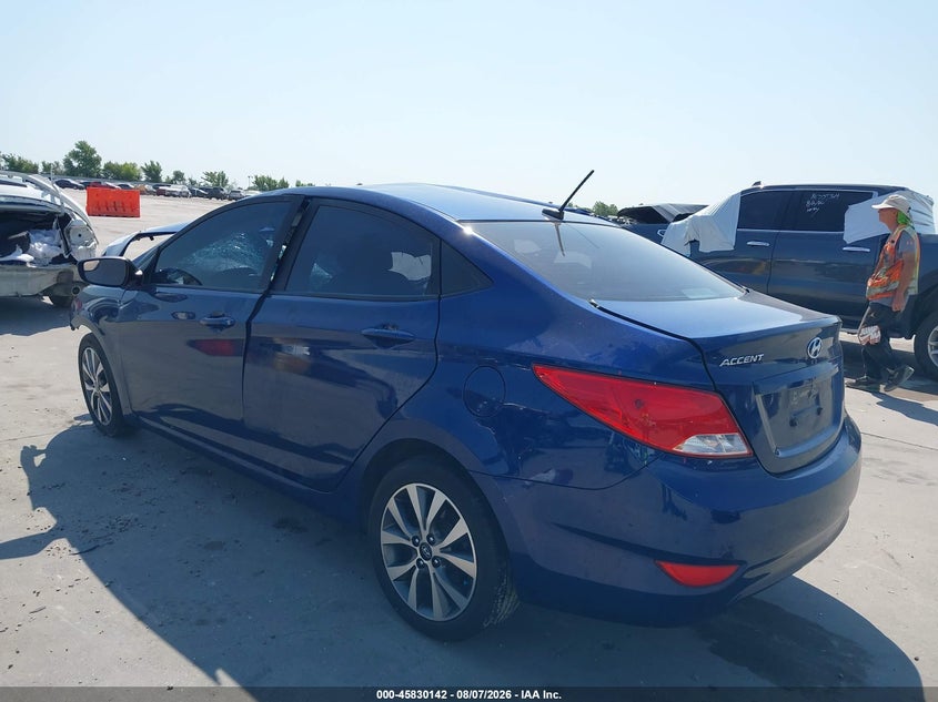 Vin: kmhct4ae3hu320225, lot: 46329043, hyundai accent value edition 20173