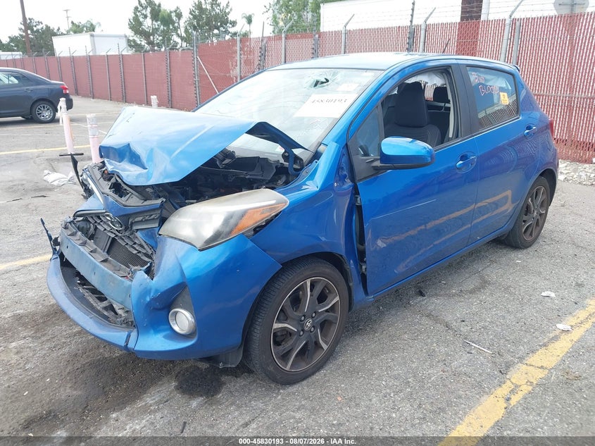 Vin: vnkktud39ga057305, lot: 46329094, toyota yaris se 20162
