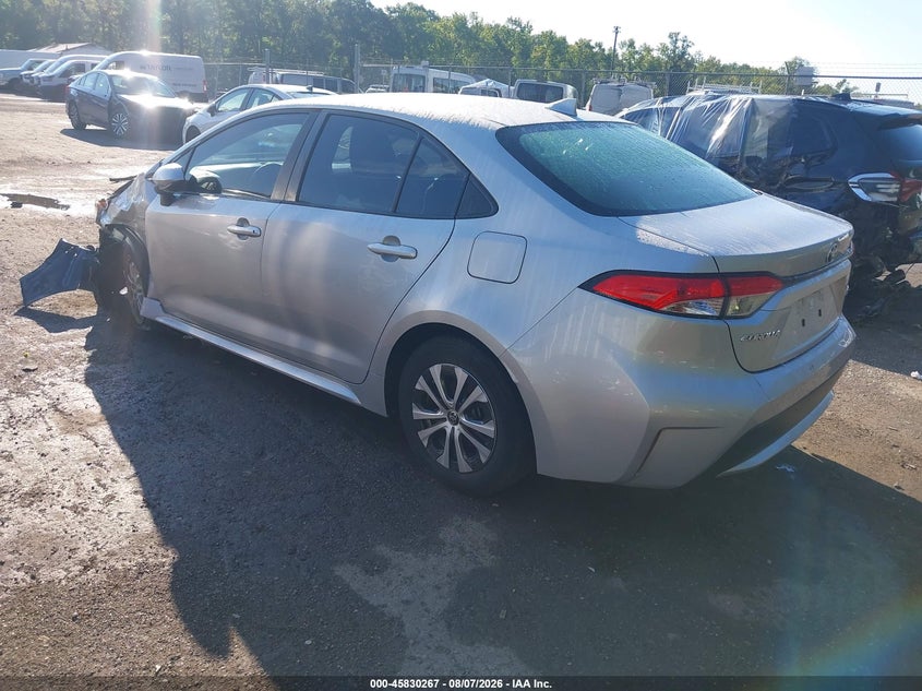 Vin: jtdeamde9mj006587, lot: 46329168, toyota corolla hybrid le 20213
