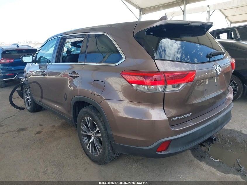 Vin: 5tdzzrfh7ks347839, lot: 46329188, toyota highlander le plus 20193