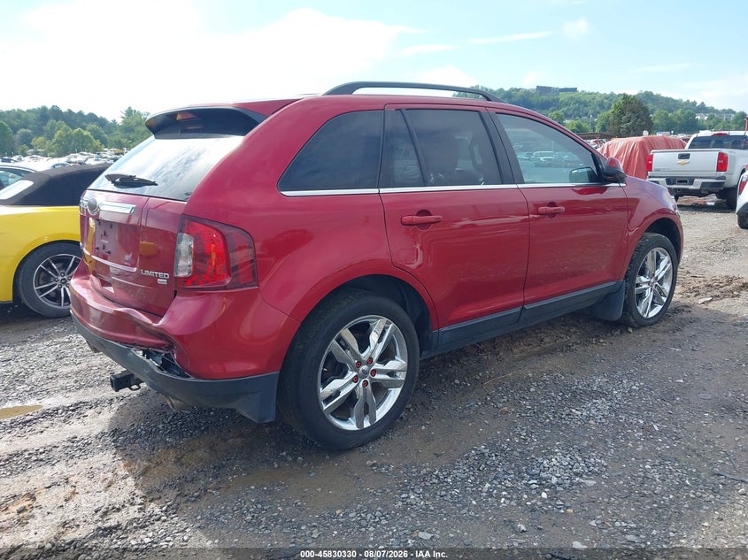 Vin: 2fmdk4kc3dbc83603, lot: 46329231, ford edge limited 20134