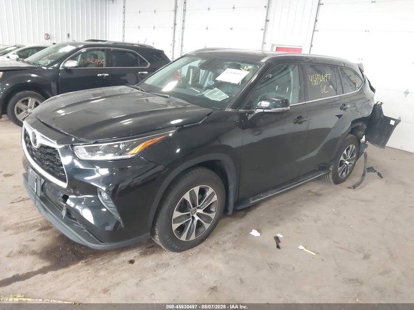 Vin: 5tdhzrbh3ms153605, lot: 46329398, toyota highlander xle 20212
