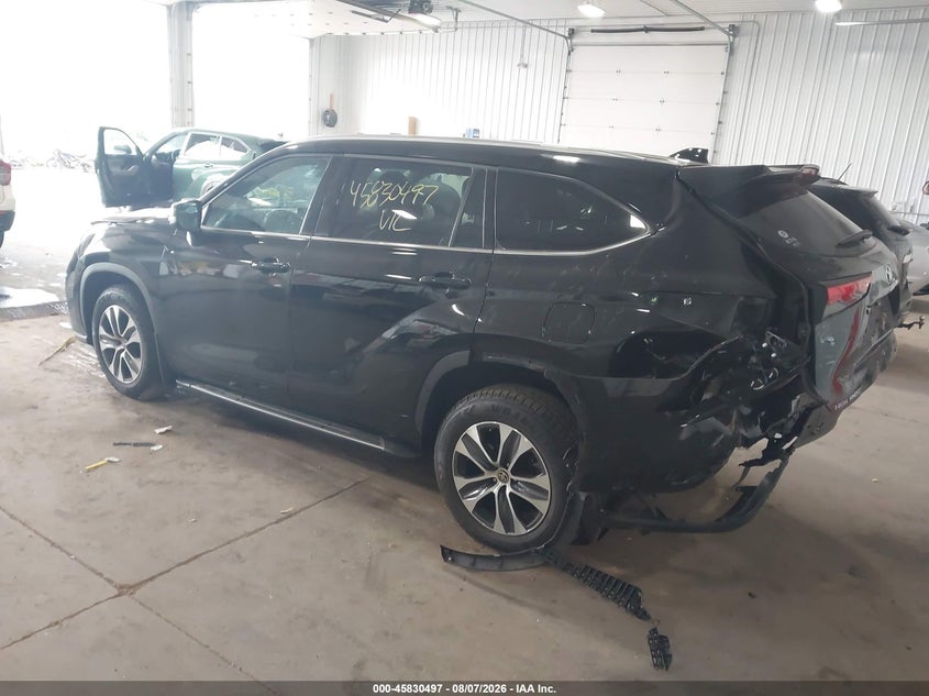 Vin: 5tdhzrbh3ms153605, lot: 46329398, toyota highlander xle 20213