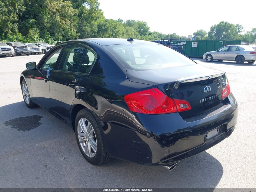 2012 INFINITI G SEDAN 3.7L V-6 DOHC, VVT, 328HP