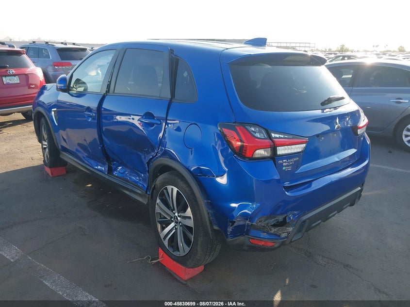 Vin: ja4apvau2mu010049, lot: 46329600, mitsubishi outlander sport 2.0 se 2wd 20213