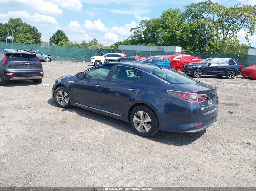 Vin: knagm4ad7e5075877, lot: 46329650, kia optima hybrid lx 20143
