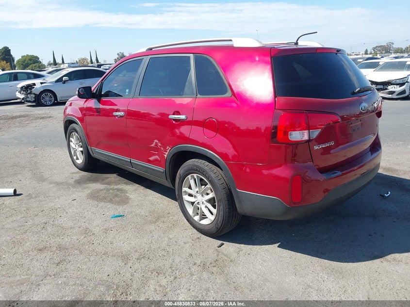 Vin: 5xykt3a64eg435061, lot: 46329735, kia sorento lx 20143