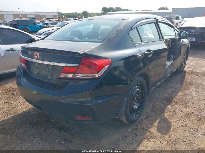 Vin: 19xfb2f54de249191, lot: 46329770, honda civic lx 20134