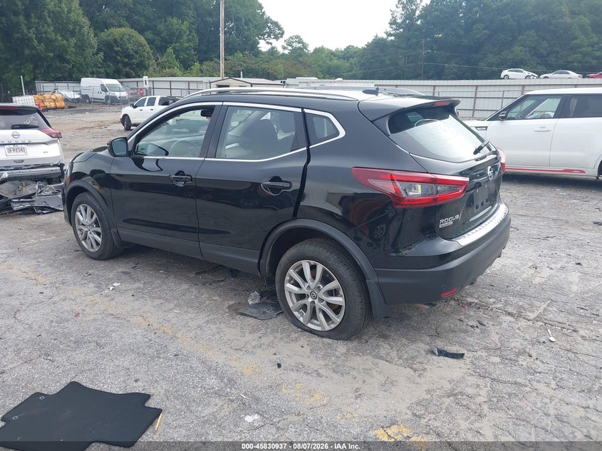 Vin: jn1bj1bv2mw568082, lot: 46329838, nissan rogue sport sv fwd xtronic cvt 20213
