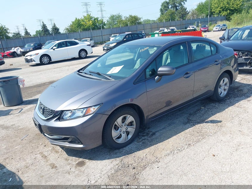 Vin: 19xfb2f51fe095591, lot: 46330101, honda civic lx 20152