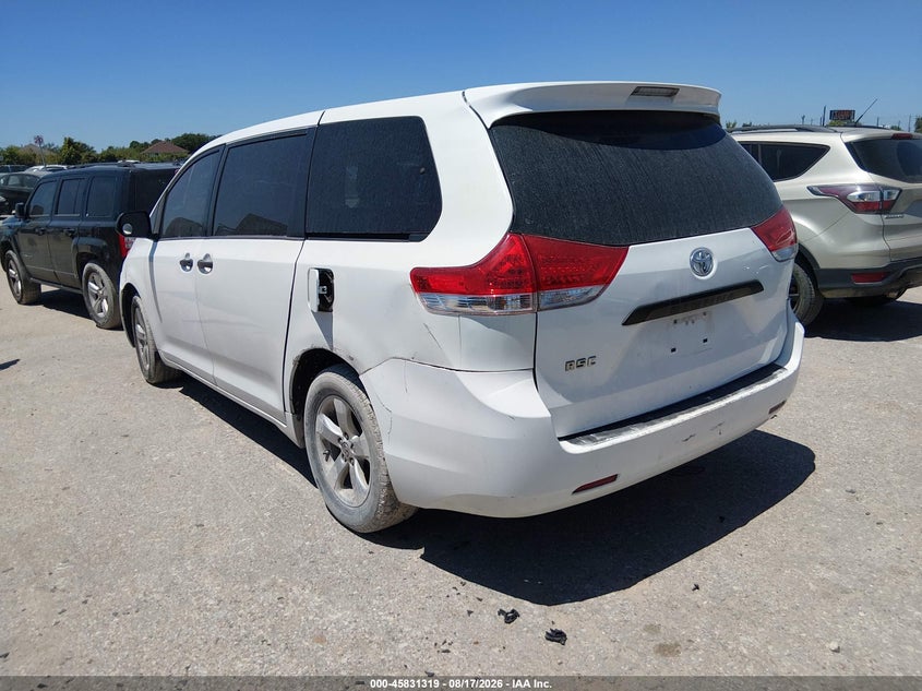 Vin: 5tdzk3dc9es526476, lot: 46330220, toyota sienna l v6 7 passenger 20143