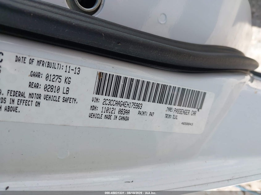 2014 CHRYSLER 300 SEDAN 3.6L V-6 DOHC, VVT, 292HP