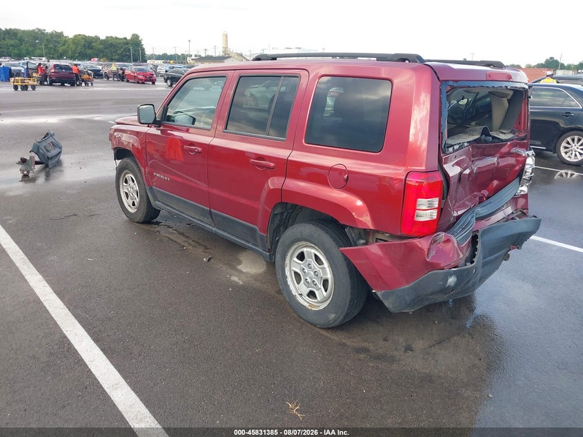 Vin: 1c4njpbb7fd386900, lot: 46330286, jeep patriot sport 20153