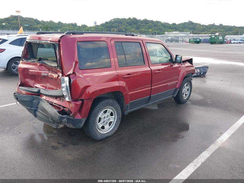 Vin: 1c4njpbb7fd386900, lot: 46330286, jeep patriot sport 20154