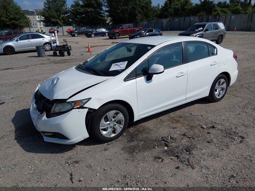 Vin: 19xfb2f57de231297, lot: 46330724, honda civic lx 20132