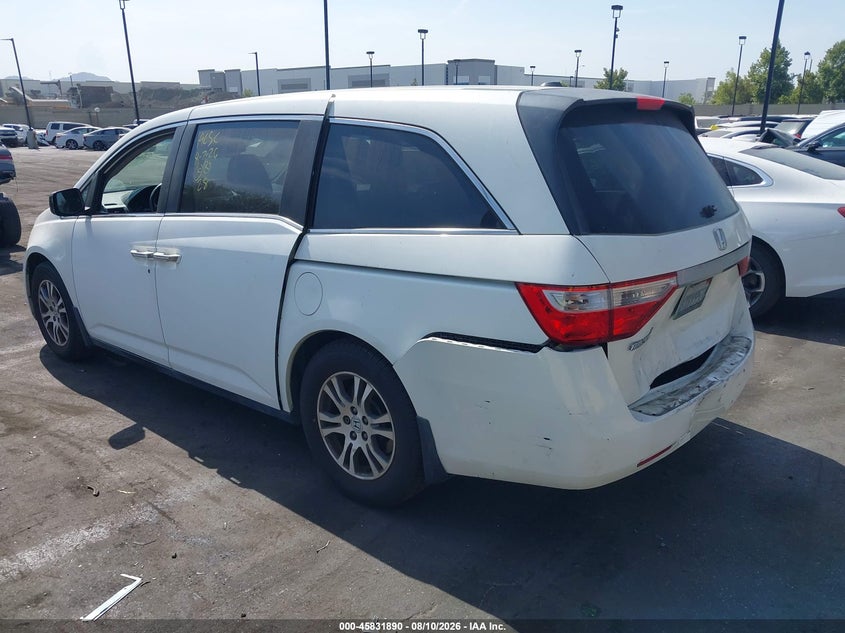 Vin: 5fnrl5h64cb142796, lot: 46330791, honda odyssey ex-l 20123