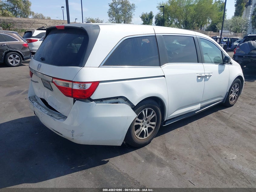 Vin: 5fnrl5h64cb142796, lot: 46330791, honda odyssey ex-l 20124
