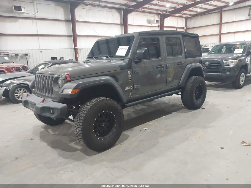 2019 Jeep Wrangler, Удар ззаду, IAAI, VIN 1C4HJXDG2KW660265 — фото 2