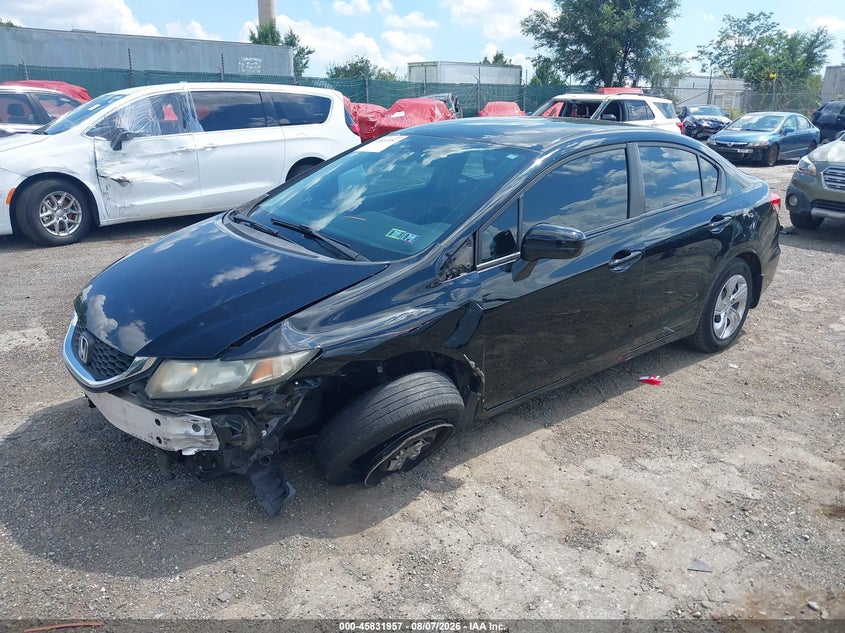 Vin: 19xfb2f54fe246522, lot: 46330858, honda civic lx 20152