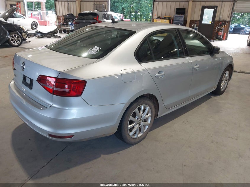 Vin: 3vw2k7aj4fm220375, lot: 46330967, volkswagen jetta 2.0l s 20154