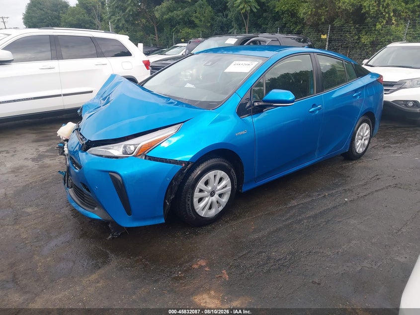 2019 Toyota Prius, Удар спереду, IAAI, VIN JTDKARFUXK3100600 — фото 2