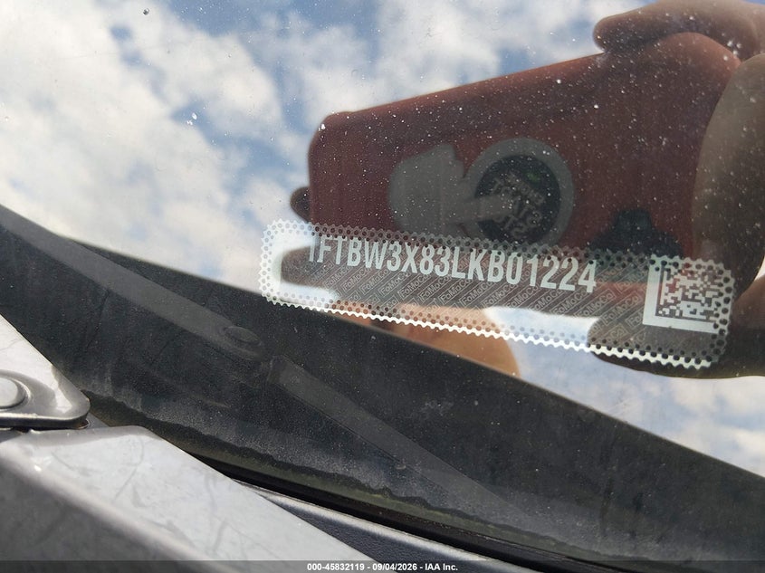 Vin: 1ftbw3x83lkb01224, lot: 46331020, ford transit-350 cargo van 20204