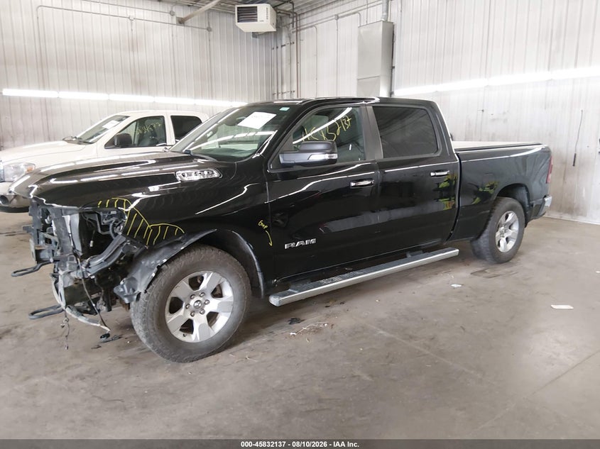 Vin: 1c6srfmt1ln288289, lot: 46331038, ram 1500 big horn  4x4 6'4 box 20202