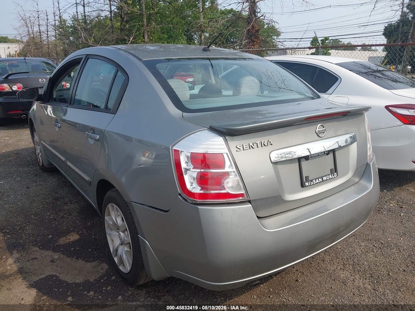 2012 NISSAN SENTRA SEDAN 2.0L I-4 DOHC, VVT, 140HP