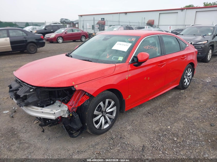 Vin: 2hgfe2f28ph539215, lot: 46331334, honda civic lx 20232