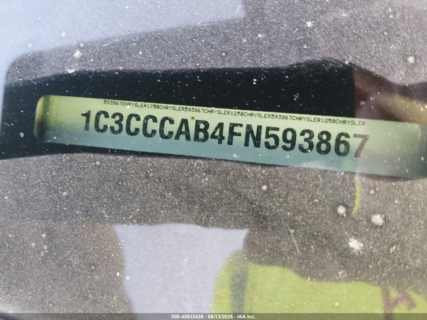 CHRYSLER 200 2015 VIN 1C3CCCAB4FN593867