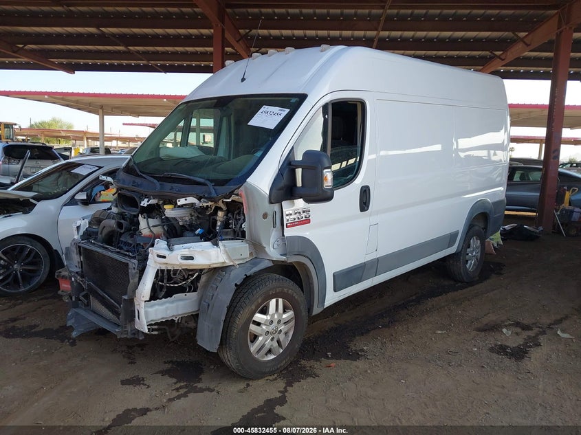 Vin: 3c6trvbg8he514764, lot: 46331356, ram promaster 1500 high roof 136 wb 20172