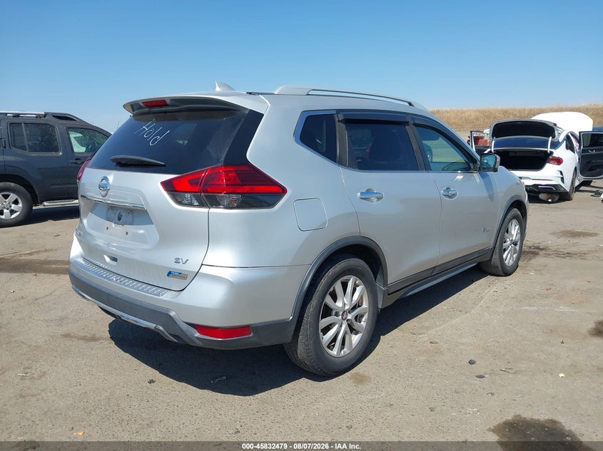 Vin: 5n1et2mt7hc830672, lot: 46331380, nissan rogue hybrid sv 20174