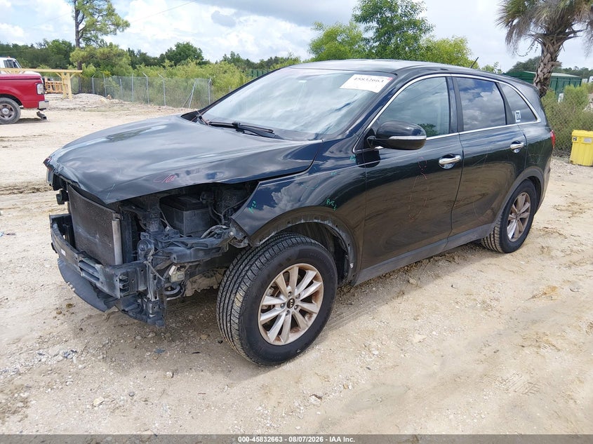 Vin: 5xypg4a36kg438433, lot: 46331564, kia sorento 2.4l lx 20192