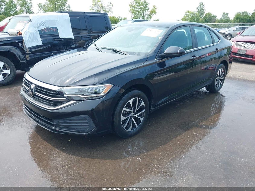 2024 Volkswagen Jetta 1.5T S, Hail, IAAI, VIN 3VW5M7BUXRM099968 — photo 2