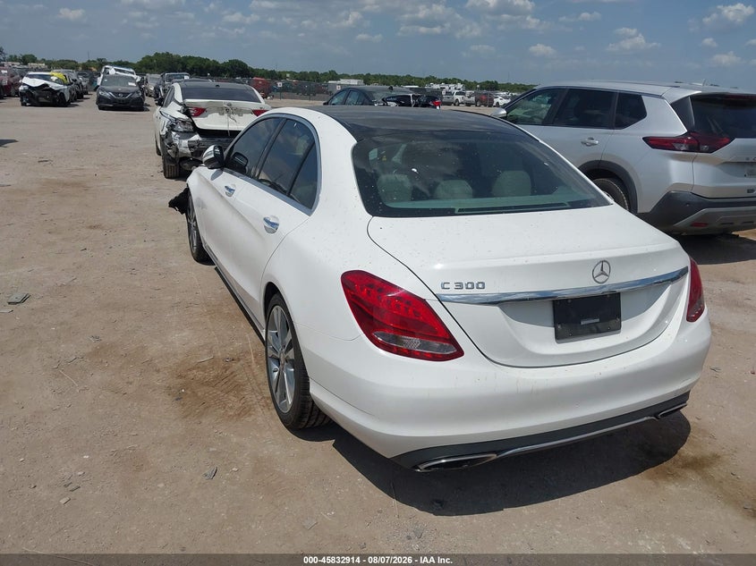 Vin: 55swf4jb1fu069837, lot: 46331815, mercedes-benz c 300 20153