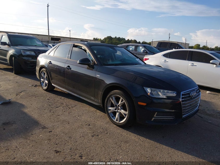 2018 AUDI A4 SEDAN 2.0L I-4 DI, DOHC, VVT, TURBO, 190HP