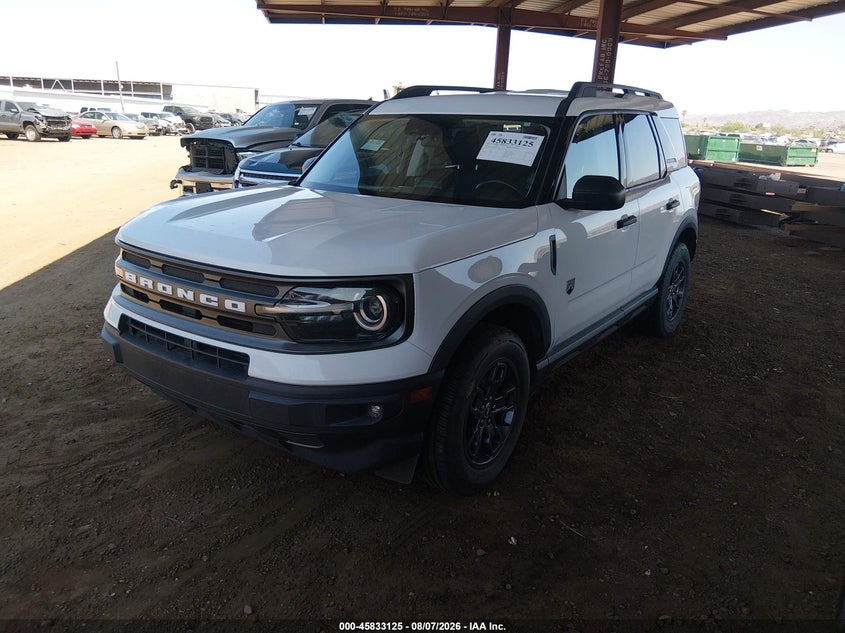 Vin: 3fmcr9b68mrb22129, lot: 46332026, ford bronco sport big bend 20212